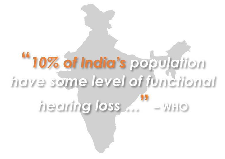 10% of India's population have some level of functional hearing loss